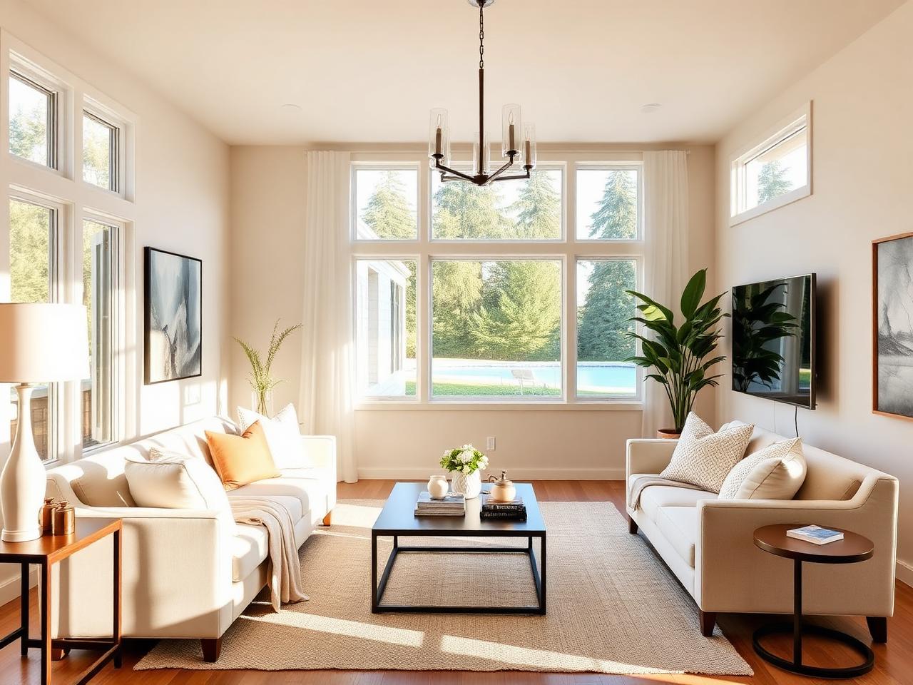 Professionally staged Vancouver living room