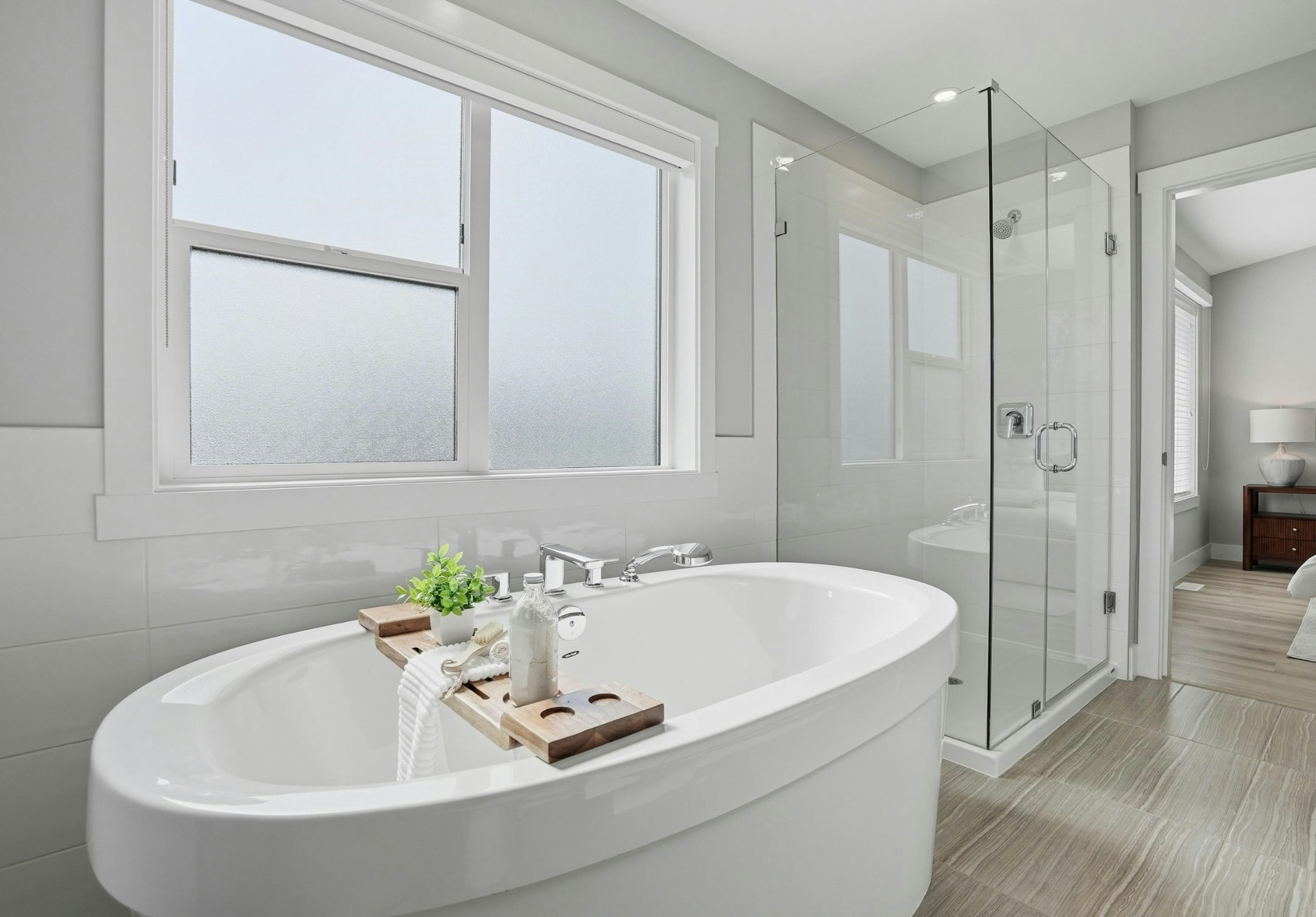 Bathroom staged by West Coast Interiors