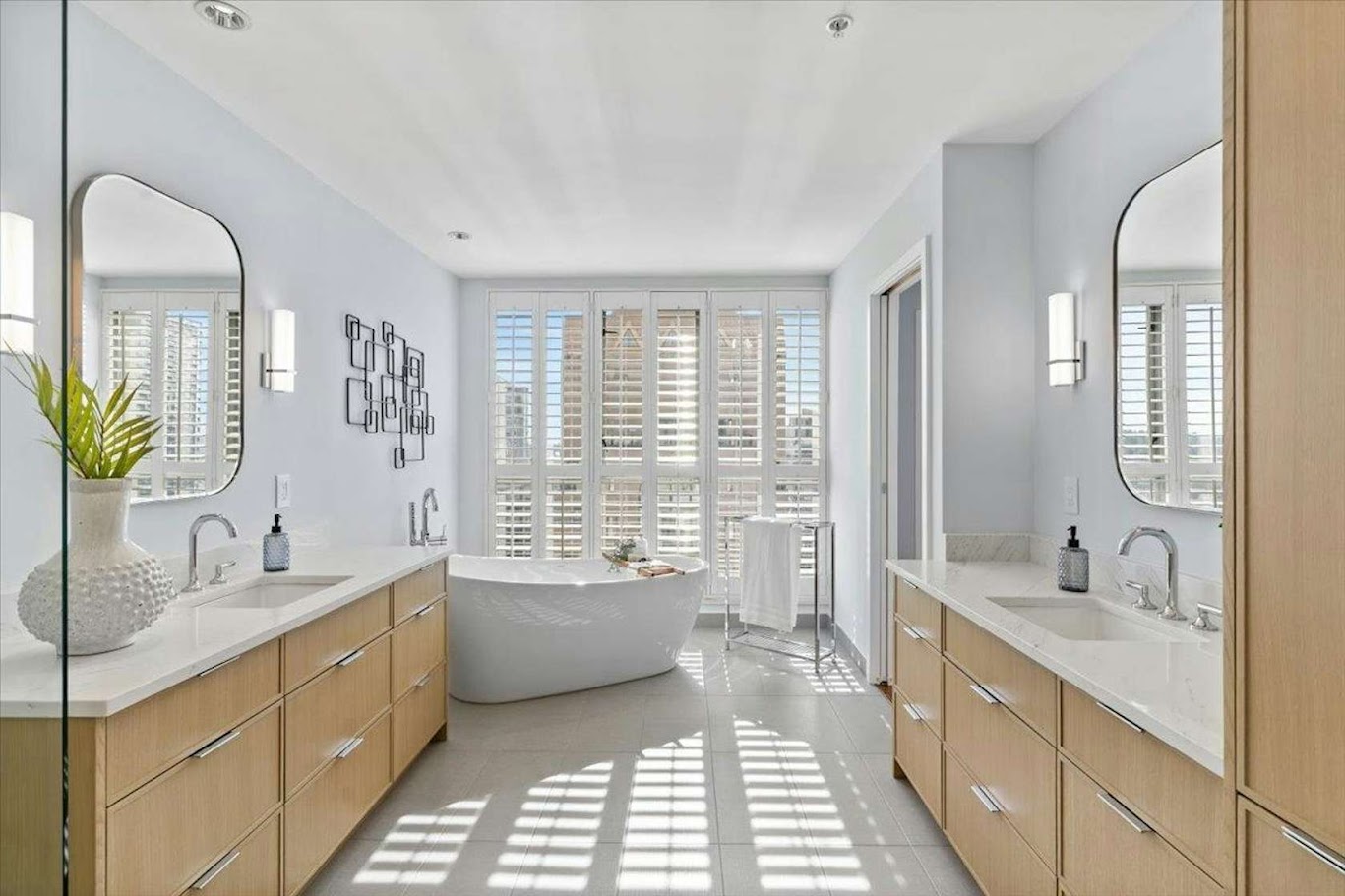 Bathroom staged by West Coast Interiors
