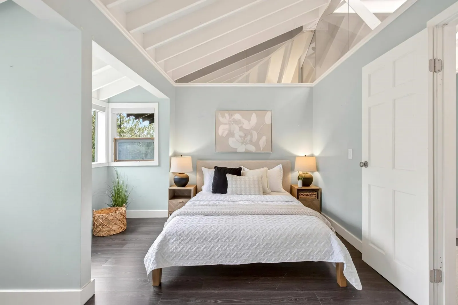 Bedroom staged by West Coast Interiors