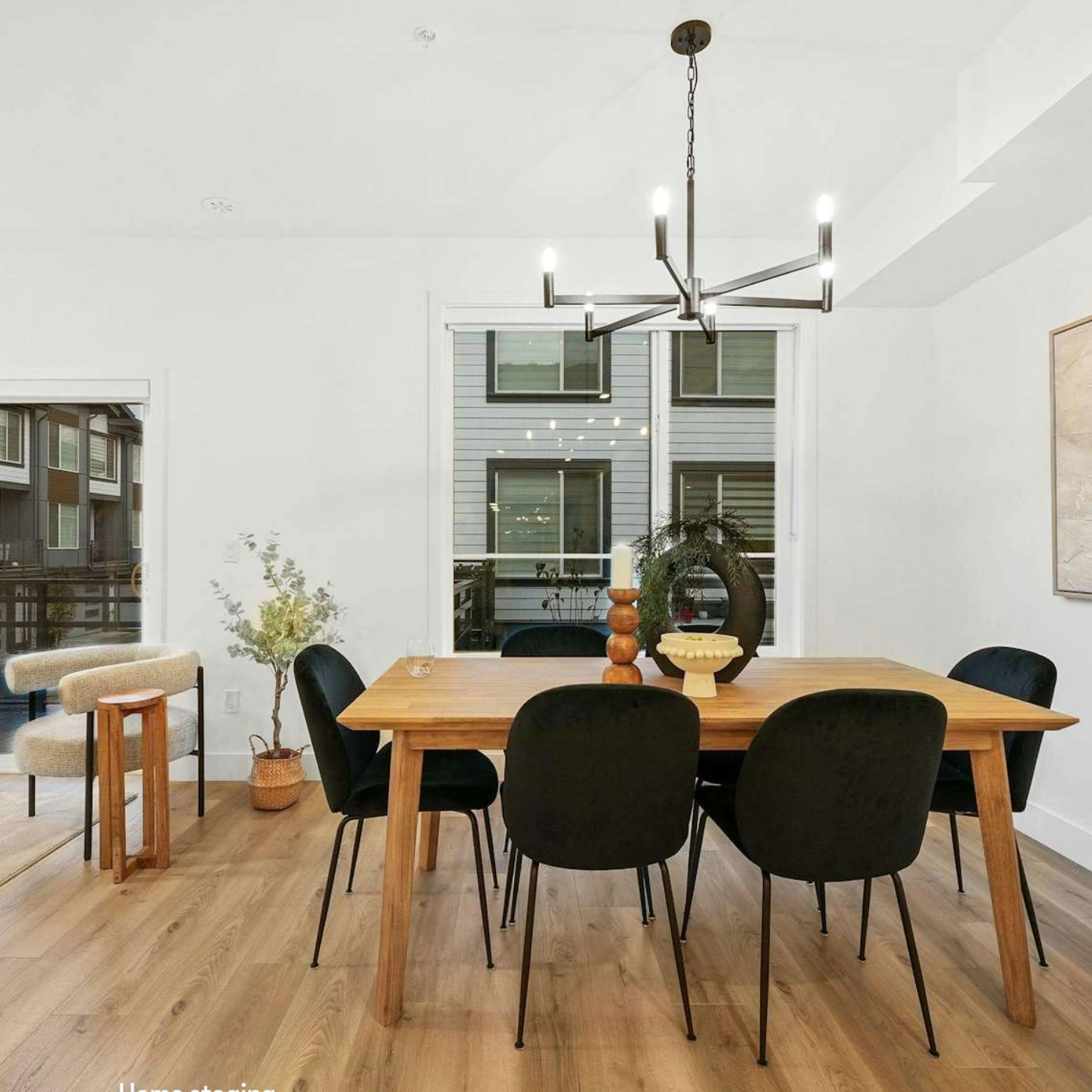 Dining room staged by West Coast Interiors