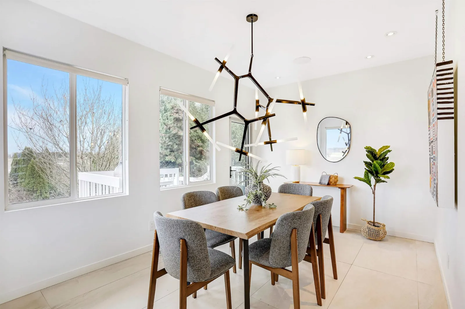 Dining room staged by West Coast Interiors