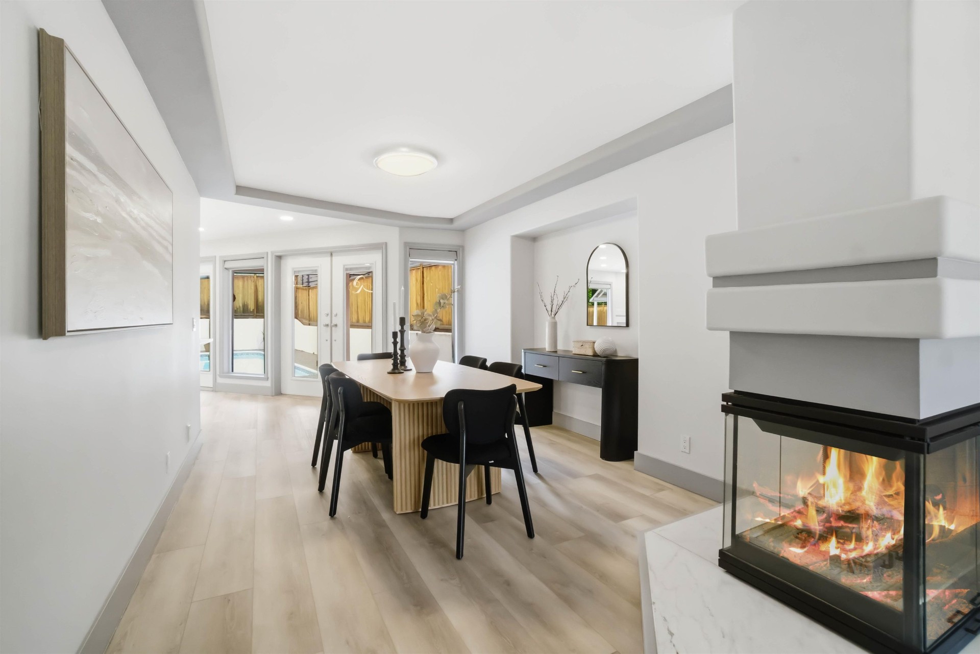 Dining room staged by West Coast Interiors