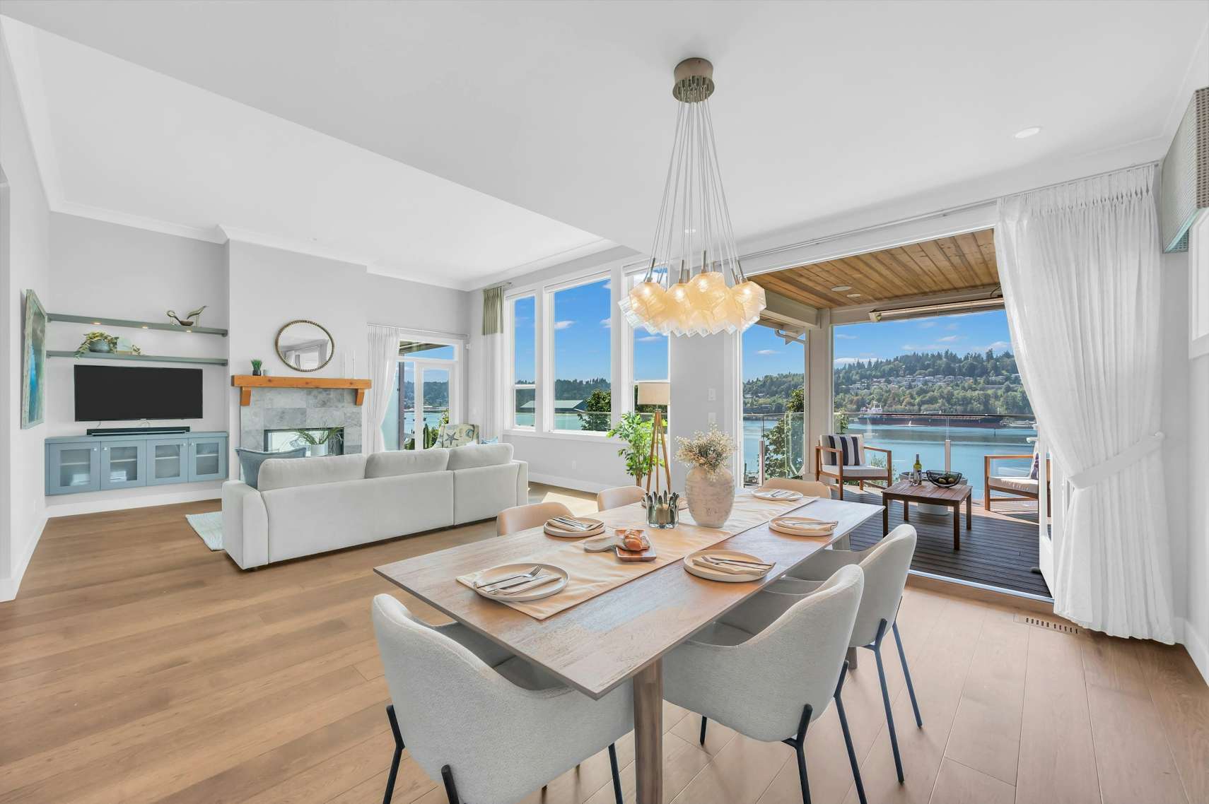 Dining room staged by West Coast Interiors