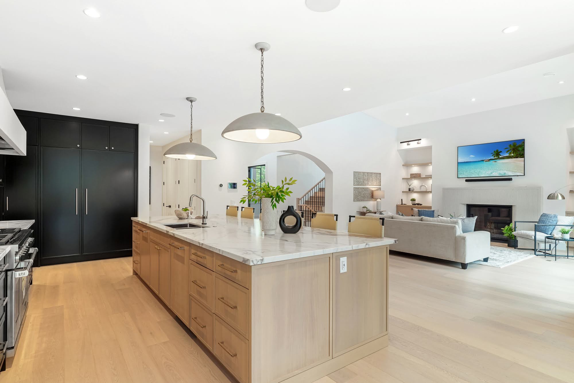 Kitchen staged by West Coast Interiors