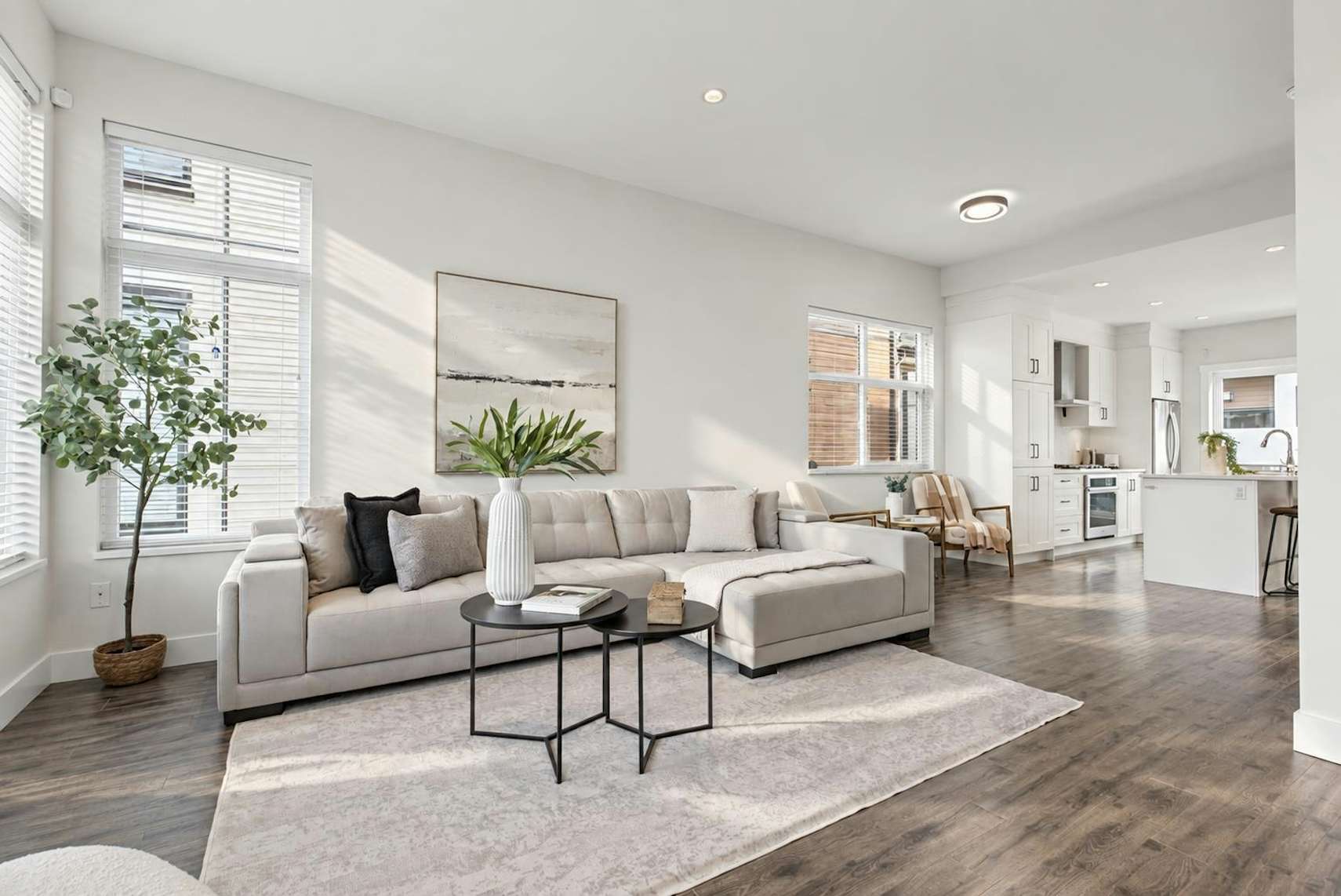 Living room staged by West Coast Interiors