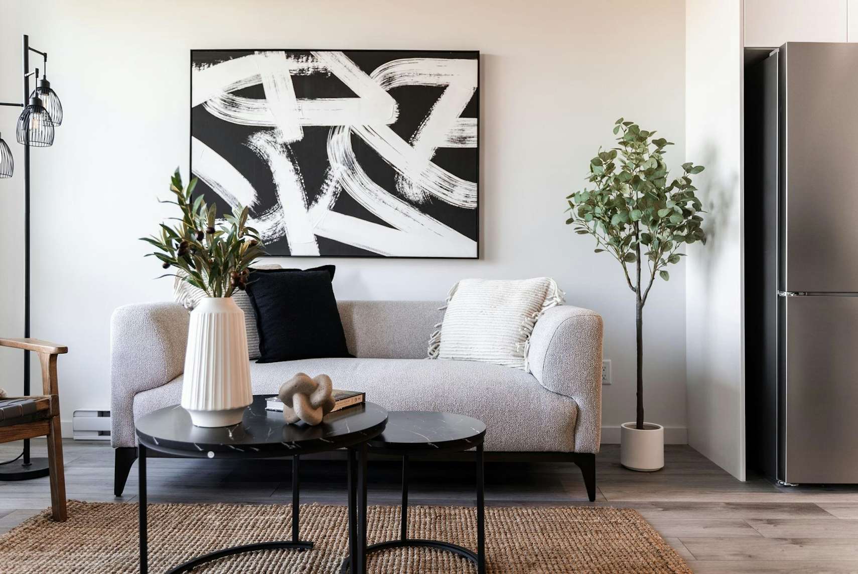 Living room staged by West Coast Interiors