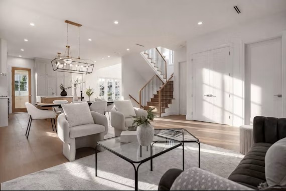 Living room staged by West Coast Interiors