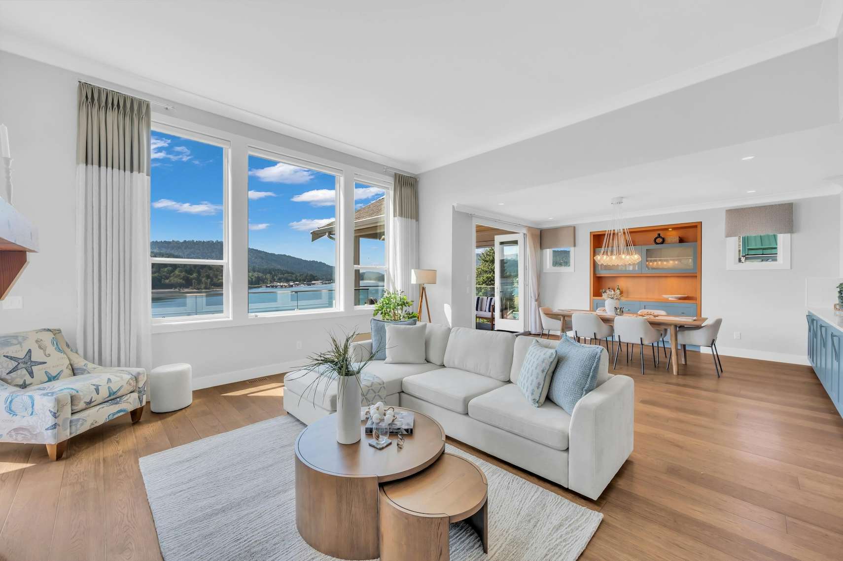 Living room staged by West Coast Interiors